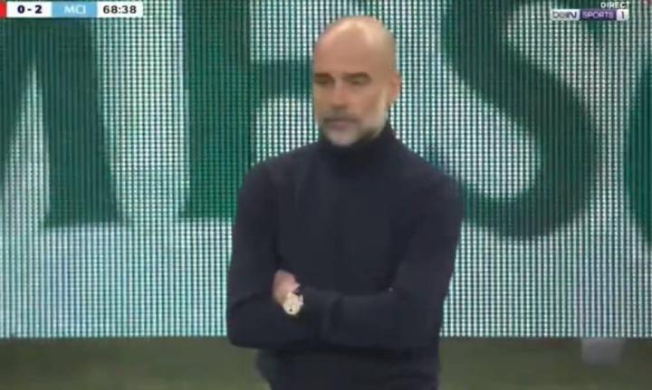  绿茵场上的小插曲；谢尔基颠球遭放倒，瓜帅摇头叹息。 体育新闻